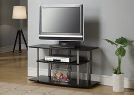 Convenience Concepts Designs2Go 3-Tier Wide TV Stand, Black