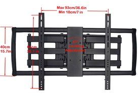 VideoSecu Articulating TV Mount Large Big Heavy Duty Swivel Tilt Wall Mount Bracket For most 60" 62" 65" 70" 75... N3
