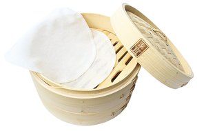Zoie + Chloe 100% Cotton Reusable Liners for Bamboo Steamers - 6 Pack N4