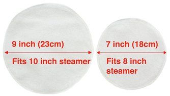 Zoie + Chloe 100% Cotton Reusable Liners for Bamboo Steamers - 6 Pack N5