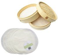 Zoie + Chloe 100% Cotton Reusable Liners for Bamboo Steamers - 6 Pack N7