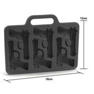 Funbase Silicone Pistol Gun Shape Ice Tray Freeze Mold With Handle
