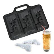 Funbase Silicone Pistol Gun Shape Ice Tray Freeze Mold With Handle N4