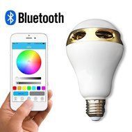GoldMice Bluetooth Speaker and Smart LED Colorful Bulb with Various Changeable Light Colors, Timing Function and...