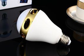 GoldMice Bluetooth Speaker and Smart LED Colorful Bulb with Various Changeable Light Colors, Timing Function and... N2