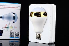 GoldMice Bluetooth Speaker and Smart LED Colorful Bulb with Various Changeable Light Colors, Timing Function and... N7