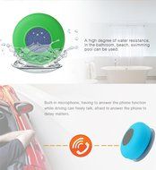 OWIKAR&reg; Wireless Bluetooth Shower Speaker Portable Water Resistant Hand-free Calling Speakers Speakerphone with... N4