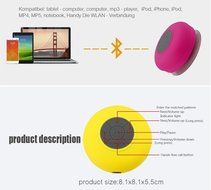 OWIKAR&reg; Wireless Bluetooth Shower Speaker Portable Water Resistant Hand-free Calling Speakers Speakerphone with... N6