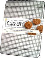 Ultra Cuisine 100% Stainless Steel Wire Cooling Rack for Baking fits Half Sheet Pans Cool Cookies, Cakes, Breads...