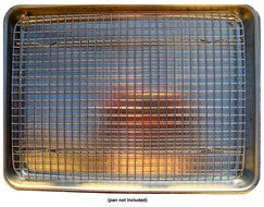 Ultra Cuisine 100% Stainless Steel Wire Cooling Rack for Baking fits Half Sheet Pans Cool Cookies, Cakes, Breads... N11