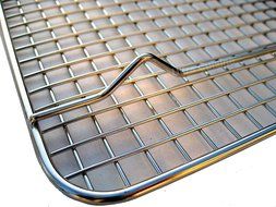 Ultra Cuisine 100% Stainless Steel Wire Cooling Rack for Baking fits Half Sheet Pans Cool Cookies, Cakes, Breads... N13