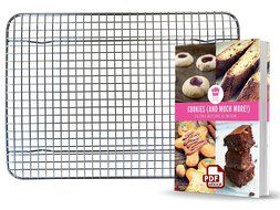 Ultra Cuisine 100% Stainless Steel Wire Cooling Rack for Baking fits Half Sheet Pans Cool Cookies, Cakes, Breads... N15