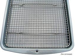 Ultra Cuisine 100% Stainless Steel Wire Cooling Rack for Baking fits Half Sheet Pans Cool Cookies, Cakes, Breads... N18