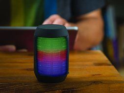SoundLogic XT Rechargeable Wireless Rave II Bluetooth Speaker w/ LED Light Show N2
