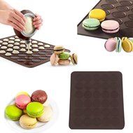 Gooday 48-cavity Food Grade Silicone Baking Mat Large Double Sided Macaron Macaroon Dessert Mold Sheet DIY,3929.50.5cm... N2