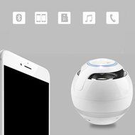 Balls lED Light Wireless Bluetooth Speaker Hands-free Call TF USB FM AUX White N3