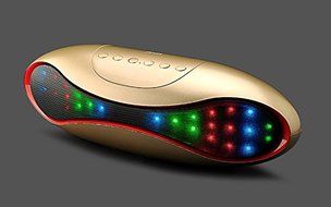 GRANDEY JY-17A Rugby Design wireless bluetooth speaker with 5 colors led light,TF card USB playing built-in michpone...