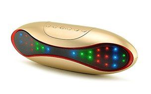 GRANDEY JY-17A Rugby Design wireless bluetooth speaker with 5 colors led light,TF card USB playing built-in michpone... N2