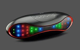 GRANDEY JY-17A Rugby Design wireless bluetooth speaker with 5 colors led light,TF card USB playing built-in michpone... N4