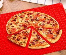 Non Stick Heat Resistant Raised Pyramid Shaped Silicone Baking Mat (11.5x16 Inches) - Perfectly Drains Excess... N4