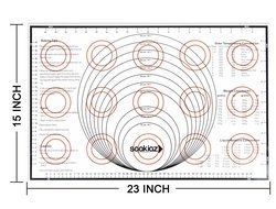 Saakiaz Silicone Baking Mat With Measurements + Bonus Silicone Baking Brush &amp; Spatula| Non-Stick FDA-Approved... N3