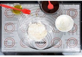 Saakiaz Silicone Baking Mat With Measurements + Bonus Silicone Baking Brush &amp; Spatula| Non-Stick FDA-Approved... N5