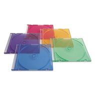 Verbatim Slim CD and DVD Storage Cases - 50 Pack - 5 Assorted Colors 94178