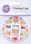 Wilton Jumbo White Baking Cups, 75 N24