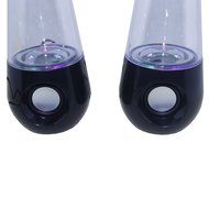 abcGOODefg&reg; Three Colour LED Wireless Bluetooth Music Fountain Dancing Water Stereo Speakers (Black) N2