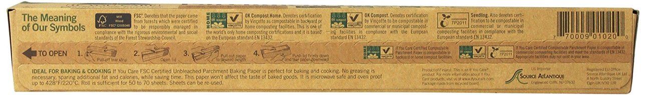 If You Care 100% Unbleached Silicone Parchment Paper, 70-Foot Roll (Pack of 4) N3