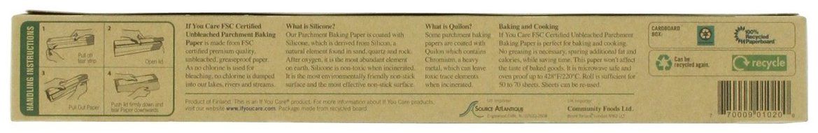 If You Care 100% Unbleached Silicone Parchment Paper, 70-Foot Roll (Pack of 4) N4