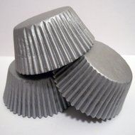 Silver Paper Baking Cupcake Liners - 100 count