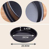 9 Inch Pizza Making Tools Household Oven Pizza Pan Knife Shovels Oil Brush 5pcs Black Cooking Utensils Baking... N3