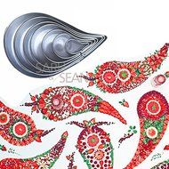 Anyana 3pcs/set Metal Cookie Cutters of the Pygmy Waterlily Ranunculus Cockscomb Flower Fondant Stainless Steel... N2