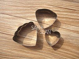 Anyana 3pcs/set Metal Cookie Cutters of the Pygmy Waterlily Ranunculus Cockscomb Flower Fondant Stainless Steel... N6