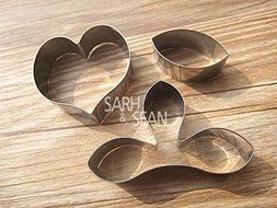 Anyana 3pcs/set Metal Cookie Cutters of the Pygmy Waterlily Ranunculus Cockscomb Flower Fondant Stainless Steel... N7