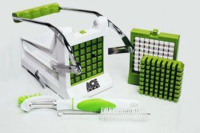 Ace Premium French Fry Cutter Fry Potato Press and Vegetable Slicer with 2 Interchangeable Stainless Steel Grid... N3