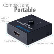 Fosmon HD8024 2x1 or 1x2 Ultra HD 4K HDMI Bi-Directional Switcher with HDCP Passthrough, Supports 3D and 1080P N3