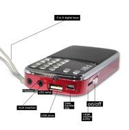 Ohala Mini Portable Am/Fm Radio Digital MP3 Music Player Support Micro SD/TF Card USB Disk N34