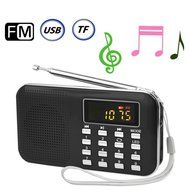 Ohala Mini Portable Am/Fm Radio Digital MP3 Music Player Support Micro SD/TF Card USB Disk N58