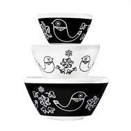 Pyrex Vintage Charm Birds of a Feather 3 Piece Mixing Bowl Set, inspired by Pyrex