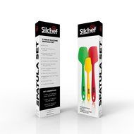Silicone Spatula Set - 3 pack - Heat-Resistant, Non-Stick Flexible Rubber Spatulas with One Piece Solid Stainless... N7