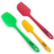 Silicone Spatula Set - 3 pack - Heat-Resistant, Non-Stick Flexible Rubber Spatulas with One Piece Solid Stainless... N8