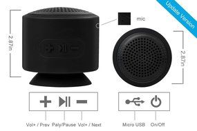 Speakers,Blueshadow Bluetooth Mini Speakers with Powerful Sound Waterproof and Bottom Sucker Designed Portable... N2