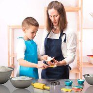 FineDine Stainless Steel Bowls, Nesting Kitchen Mixing Bowl Set | Mirror Finish [6 pieces] N4