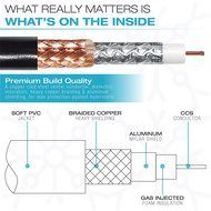 Mediabridge ULTRA Series Subwoofer Cable (15 Feet) - Dual Shielded with Gold Plated RCA to RCA Connectors - Black N3