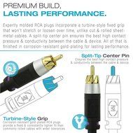 Mediabridge ULTRA Series Subwoofer Cable (15 Feet) - Dual Shielded with Gold Plated RCA to RCA Connectors - Black N4
