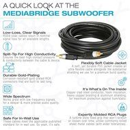 Mediabridge ULTRA Series Subwoofer Cable (15 Feet) - Dual Shielded with Gold Plated RCA to RCA Connectors - Black N5