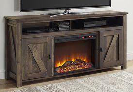 Altra Furniture Farmington 60&quot; Media Heritage Pine Fireplace