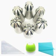 NEW Version 6pcs/set Sphere Ball Tips Russian Icing Piping Nozzles Tips Pastry Cake Fondant Cupcake Buttercream... N8